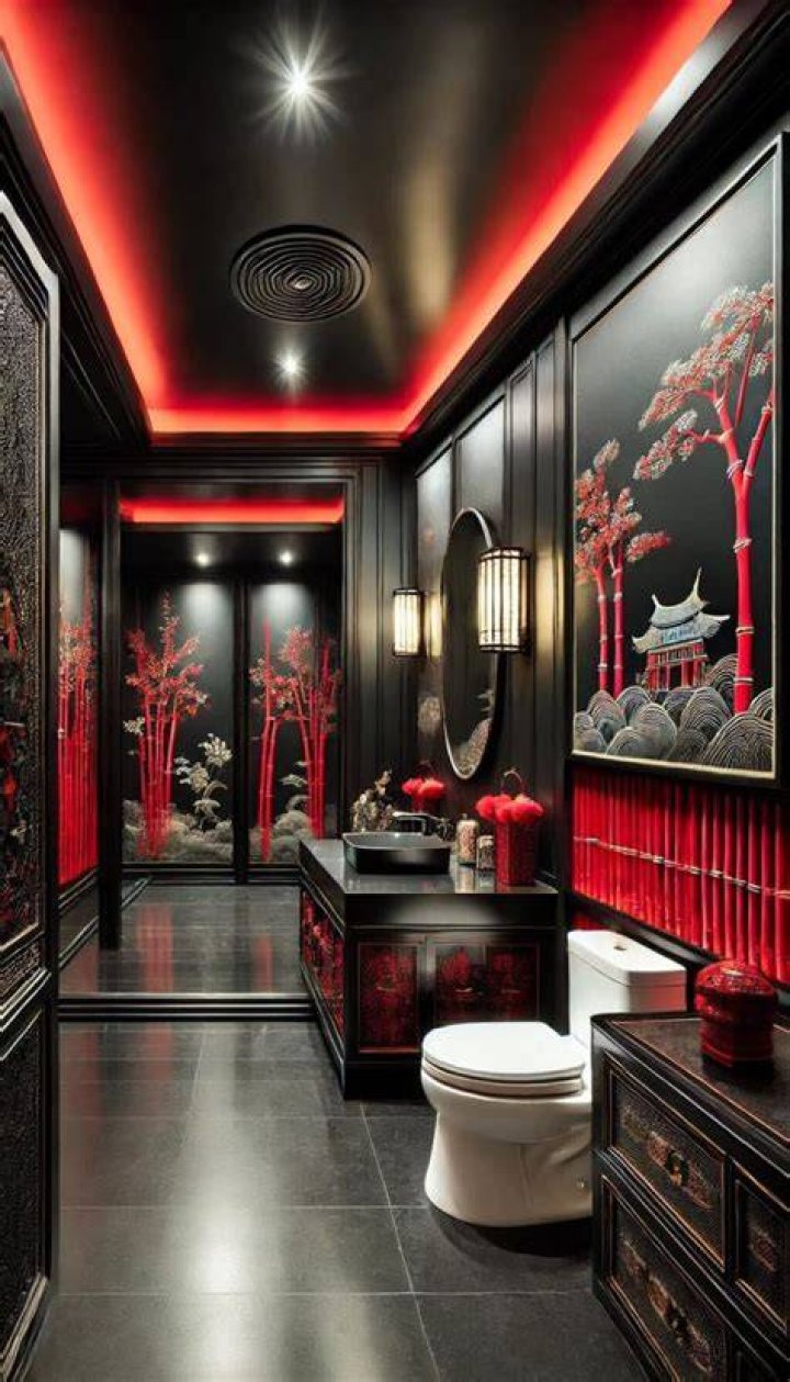 Stunning Red and Black Bathroom Decor Ideas for a Bold and Modern Look