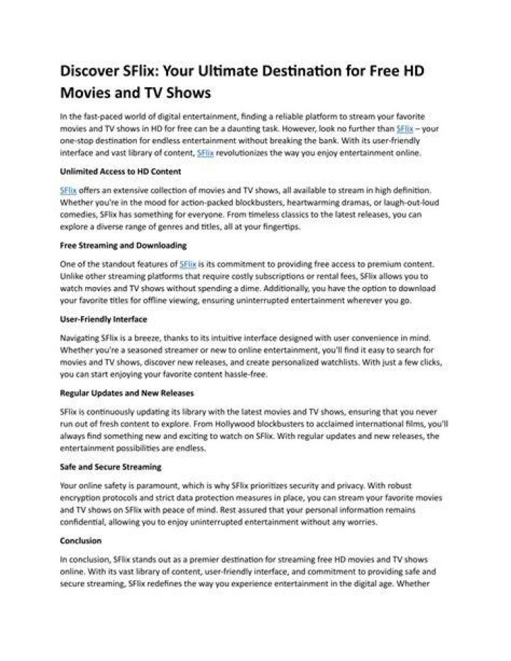 TheFlixtv: Your Ultimate Destination for Free Online Entertainment